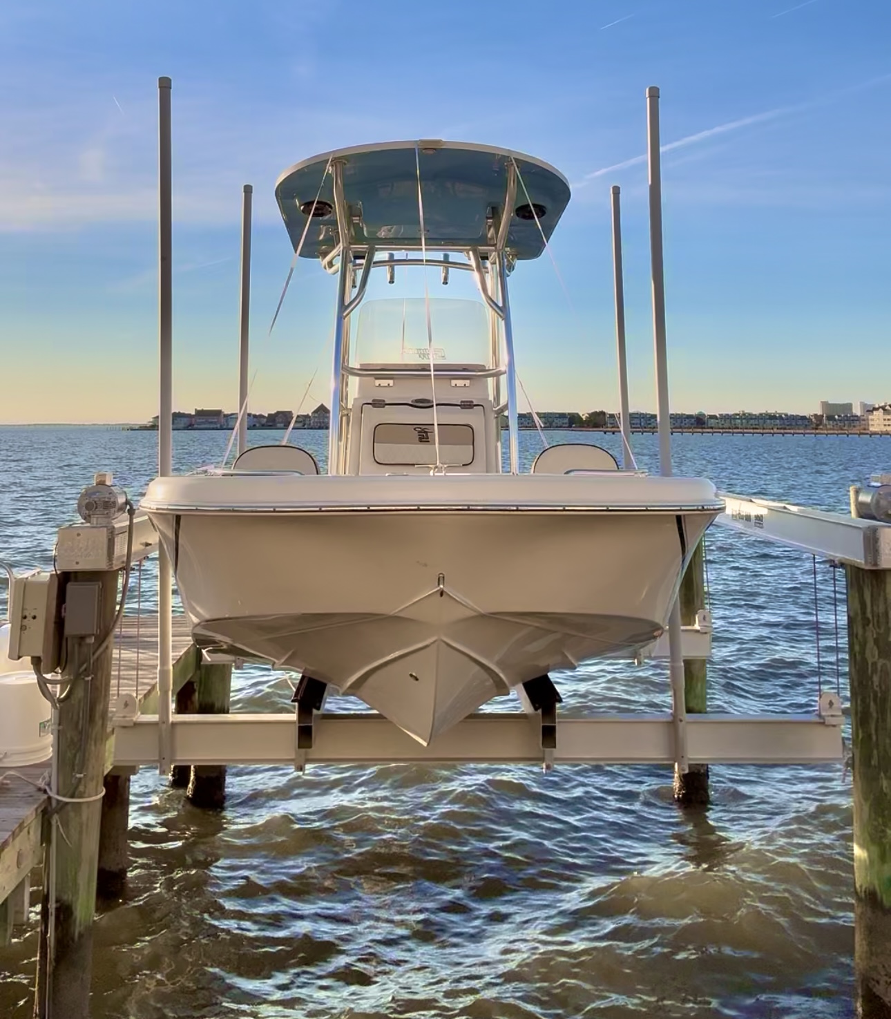 boat on a dock in Ocean City, MD